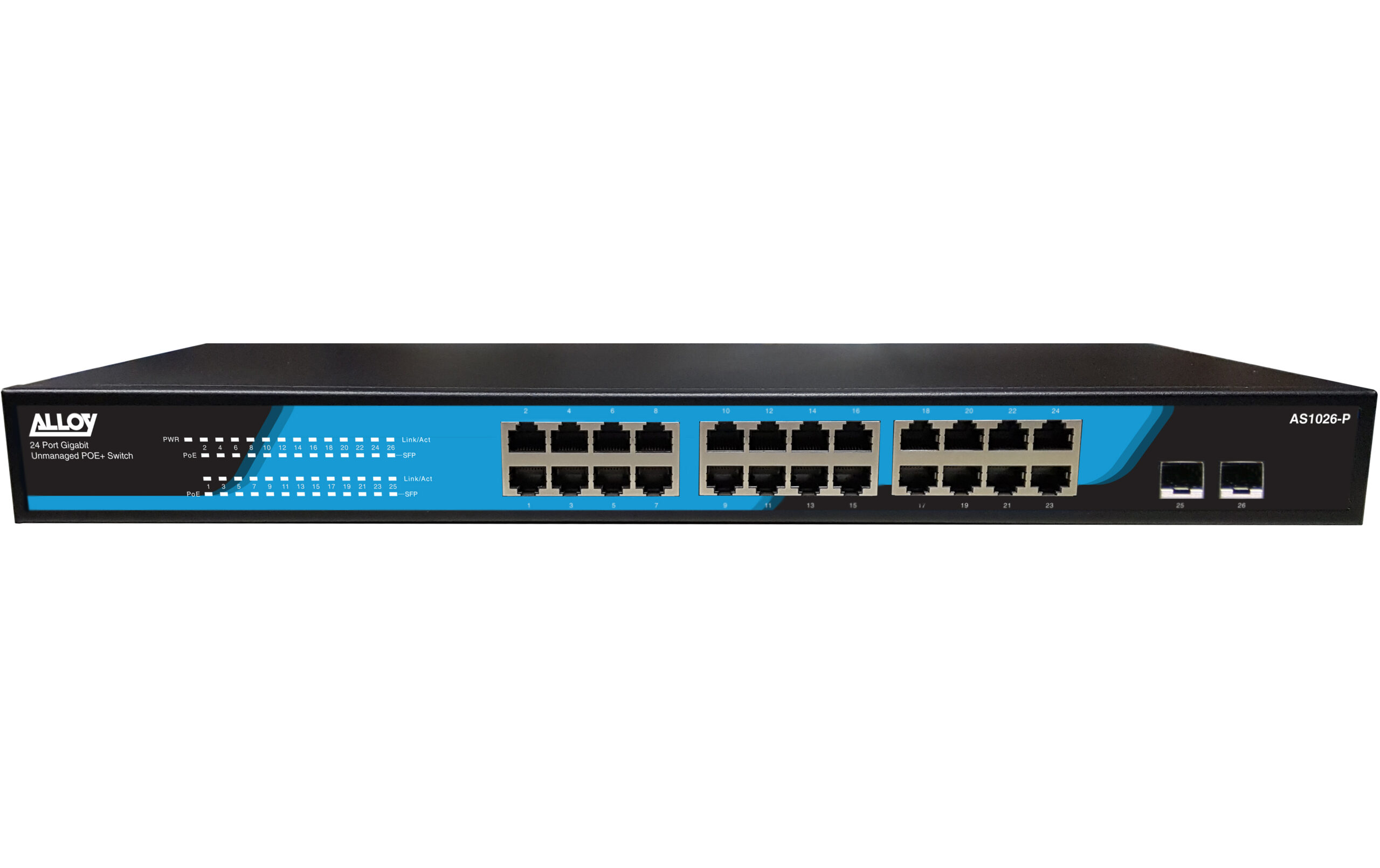 24 Port Gigabit POE Network Switch for Telephones, Data and Cameras