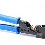 Crimping and wire cutting tool for Amdex data jacks