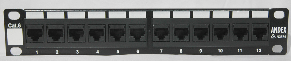 Patch Panel category 6 for mini SOHO cabinets