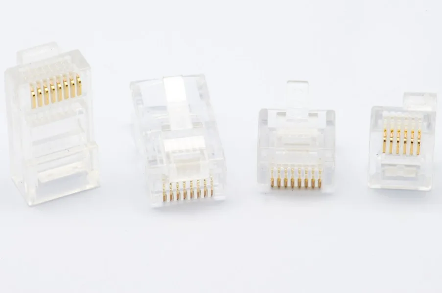 Bag of 100 Connectors RJ45 (Flat Stranded)