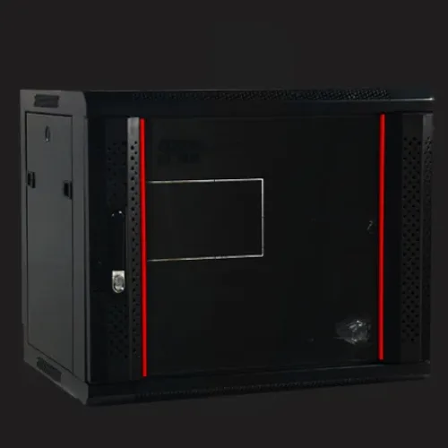 9RU 550 Deep HINGED Data Cabinet Black