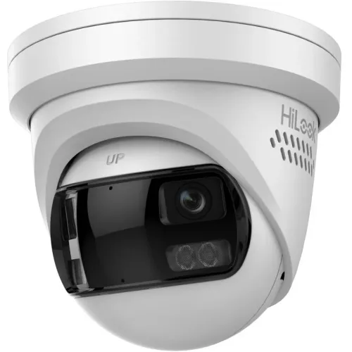 8 MP Dual Lens Stitched Wide Angle Smart Hybrid Light Fixed Turret Network Camera